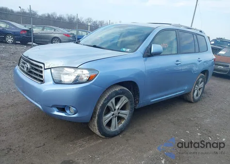 2008 Toyota Highlander Sport from USA, damaged, VIN JTEES43A782066505